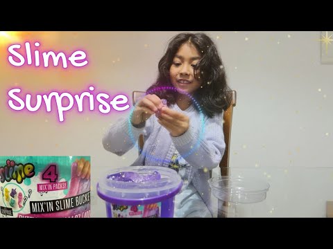 SLIME DIVERTIDO E COLORIDO E COM SURPRISE ! Balde de Slime Mixin  #fypシ #surprise #trend