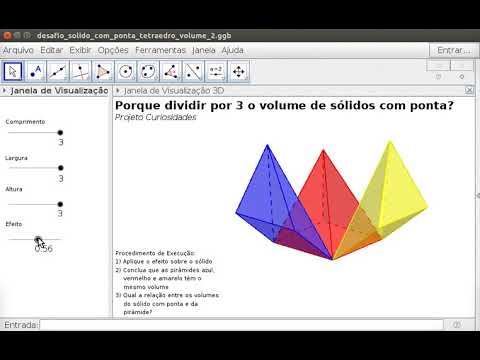 Porque dividir por 3 o volume de sólidos com ponta?