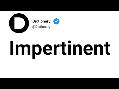 Impertinent Meaning In English