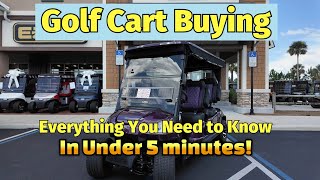 Ultimate Golf Cart Buyer's Guide for Beginners in less than 