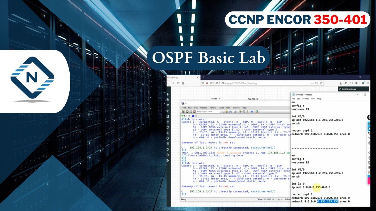 Free CCNP ENCOR 350-401 | OSPF Basic Lab | Video 39