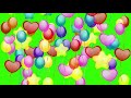 Free Colorful Balloon Flying With Different Shapes Green Screen Effects