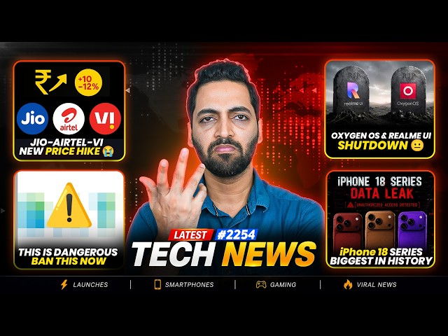 Jio-Airtel-Vi New Price Hike????,Oxygen OS & realmeUI Shutdown????,This App Should be Banned,iPhone 18????