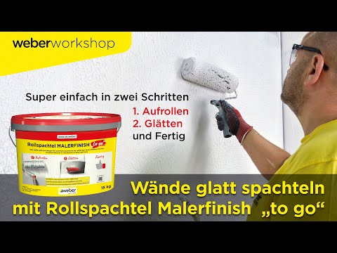 Wände glatt spachteln mit dem Rollspachtel Malerfinish "to go" | WeberWorkshop