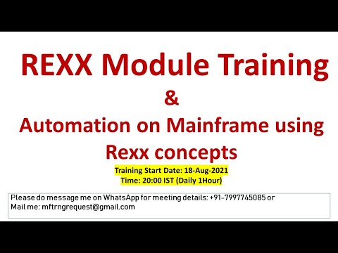 Rexx Module Training | How to automate on Mainframe
