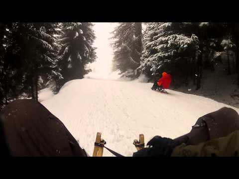 Piste de luge Aminona avec Gla et Nico