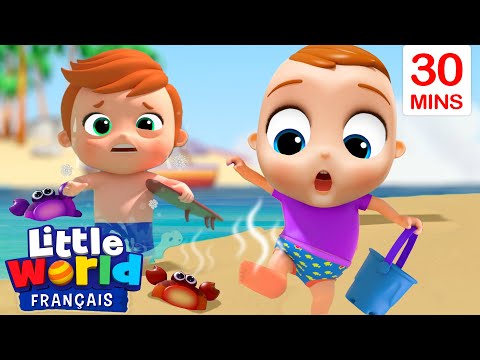 Chaud ou froid à la plage | Comptines pour les tout-petits | Little World Français