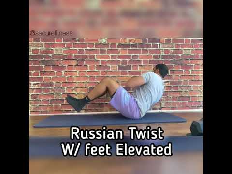 Russian Twist With Feet Elevated Exercise