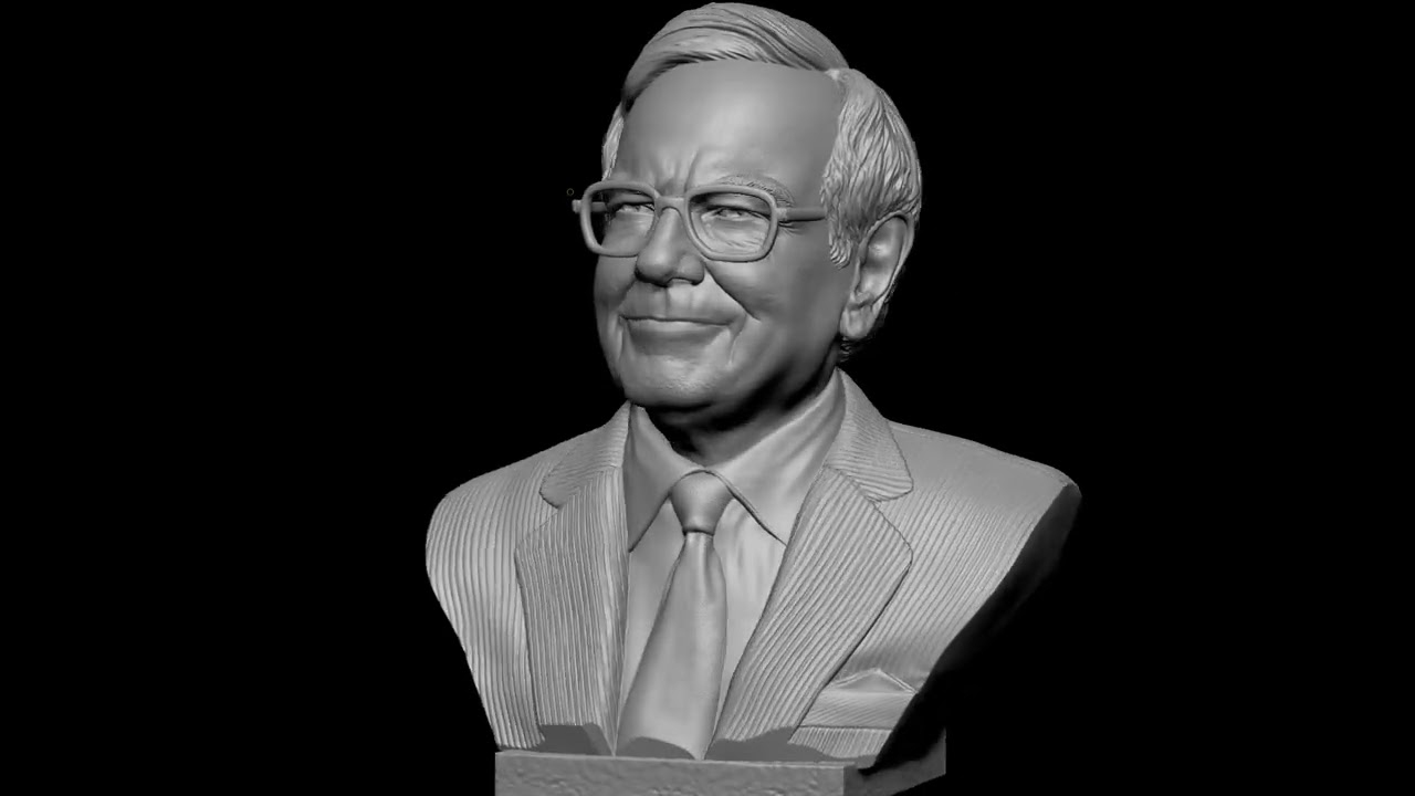 Warren Buffett 3D Print Model