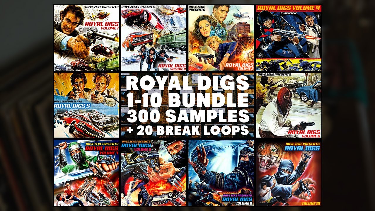 Dave Zeke Royal Digs Volumes 1-10 BUNDLE (300 Prechopped Samples + 20 BONUS Break Loops) [WAV] - Video thumbnail
