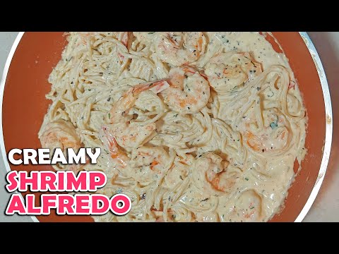 Creamy Shrimp Alfredo | Shrimp Pasta | Hungry Mom Cooking