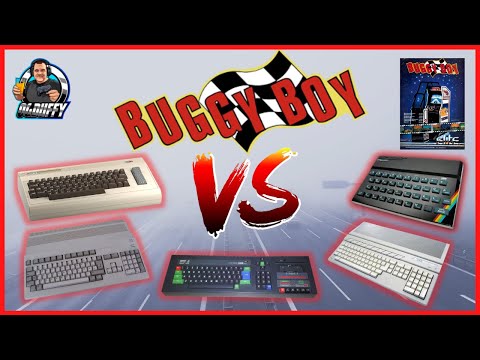 BUGGY BOY by Tatsumi-ZX Spectrum VS C64, Amstrad Comparison + Commodore Amiga VS Atari ST Comparison