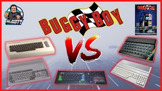 BUGGY BOY by Tatsumi-ZX Spectrum VS C64, Amstrad Comparison + Commodore Amiga VS Atari ST Comparison