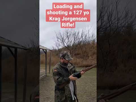 Loading and shooting a 127 year old Krag Jorgensen Rifle!