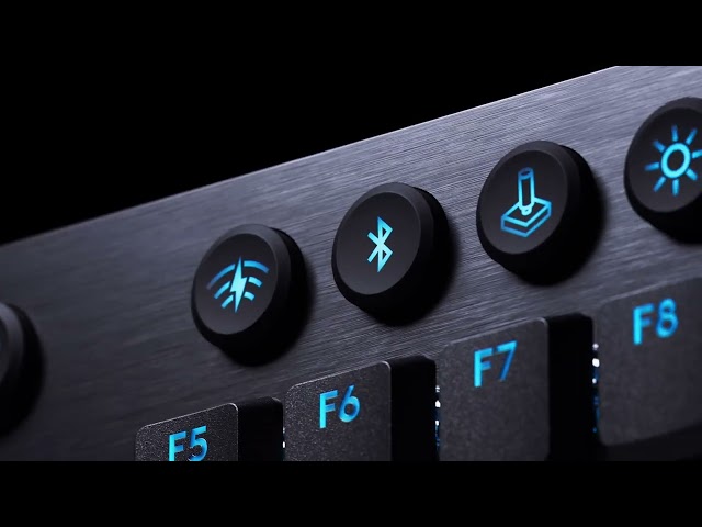 Tastatur Logitech G G915 X AZERTY mechanisch kabellos RGB schwarz video