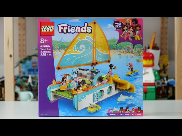 Vídeo relacionado con LEGO Friends Aventura en el Barco de Viaje - Barco de Juguete con Vela - 4 Mini Muñecos, 2 Figuras de Delfines y Accesorios Inc. Motos de Agua - Regalo de Cumpleaños para Niñas de 8+ Años 42664