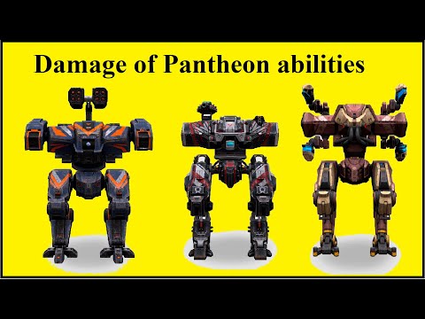 Comparison the damage of Pantheon robots abilities Ares Hades Nemesis war robots