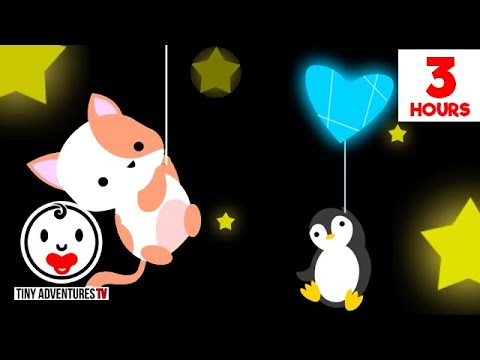 Baby Sensory - Sleepy Time Sweet Dreams Animals -  High Contrast Animation - 3 Hours of Lullabies