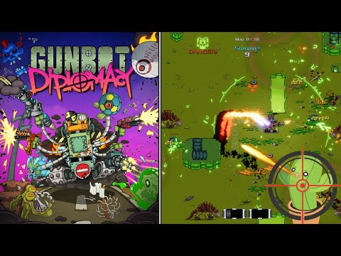 CHAOTIC Top-down shooter roguelite just dropped![ Cactus Plays Gunbot Diplomacy: Blast Off ]