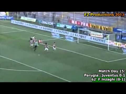 Serie A 2000-2001, day 15 Perugia - Juventus 0-1 (F.Inzaghi goal)