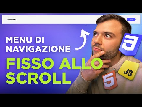 Come creare un menu di navigazione sticky con animazioni allo scroll (HTML,CSS,JAVASCRIPT)
