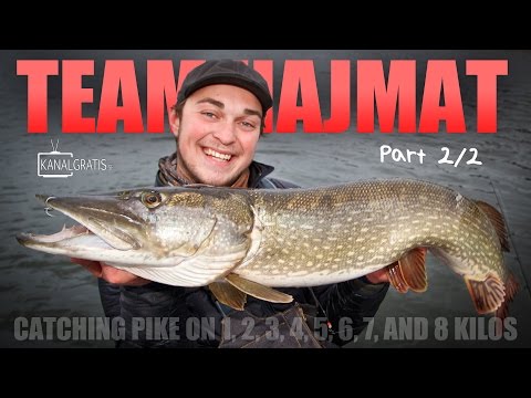 Catching Pike on 1, 2, 3, 4, 5, 6, 7 and 8 kilos - TEAM HAJMAT - Part 2/2 - Kanalgratis.se