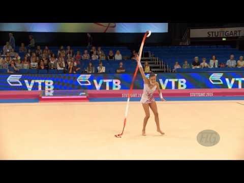 Najlae OU-GHANEM (BEL) 2015 Rhythmic Worlds Stuttgart - Qualifications Ribbon