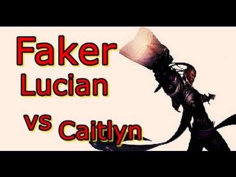 LOL Pro - Faker Lucian (AD) vs Caitlyn - Korea SoloQ (Full game)