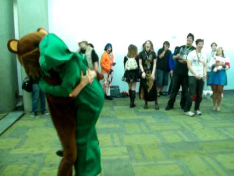 Pac Man vs Gumby vs Pedobear at Fanime 2010