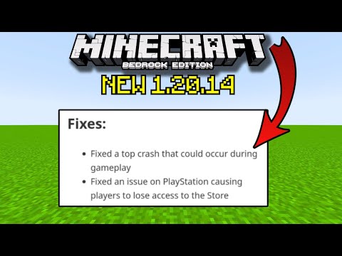 NEW MINECRAFT UPDATE BEDROCK EDITION 1.20.14 OUT NOW ALL CHANGES (Playstation 2.70)