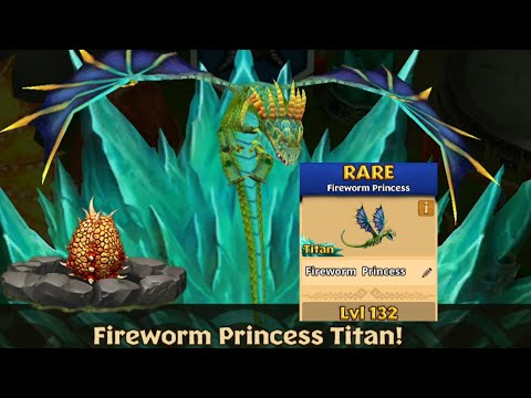 Fireworm Princess Max Level 134 Titan Mode - Dragons:Rise of Berk