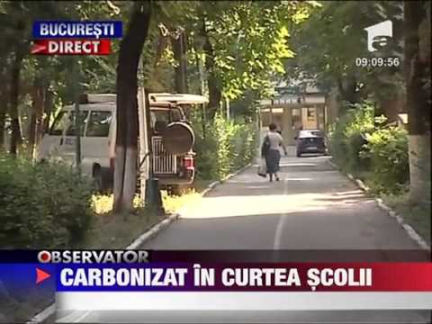 Barbat carbonizat in curtea scolii 20 IULIE 2011