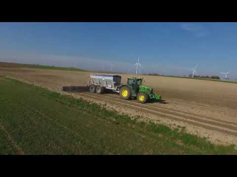 John Deere 6210r+ épandeur 12m MDM industrie