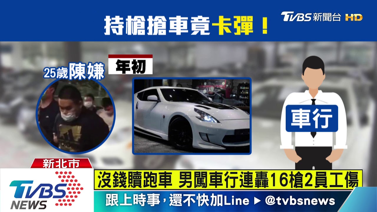 沒錢贖跑車 男闖車行連轟16槍2員工傷