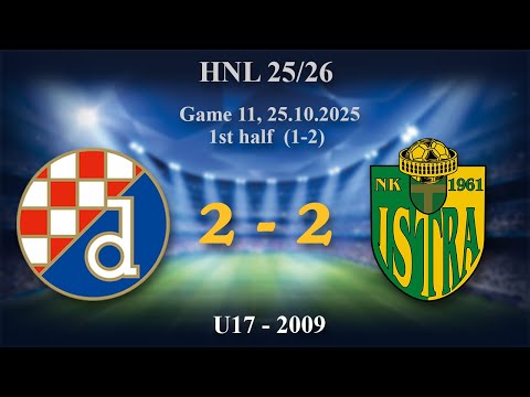 11. 2009 U17  Dinamo 2 (1)-(2) 2 Istra, HNL, 1st half, 25.10.2025 #croatiafootball