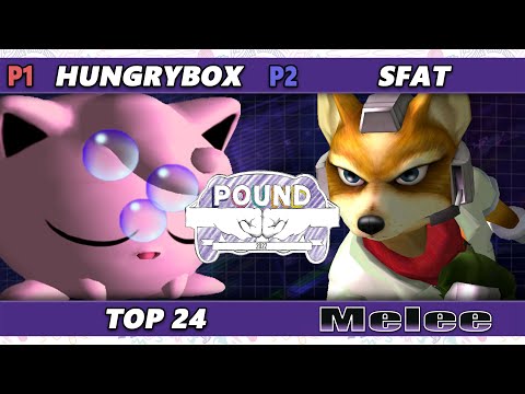 Pound 2022 Top 24 - Hungrybox (Jigglypuff) Vs. SFAT (Fox) SSBM Smash Melee Tournament
