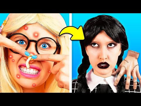 From Nerd to Wednesday Addams || Extreme Makeover | How to Become Wednesday
