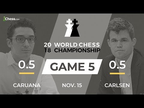 Carlsen vs Caruana (Game 5 Broadcast): World Chess Championship