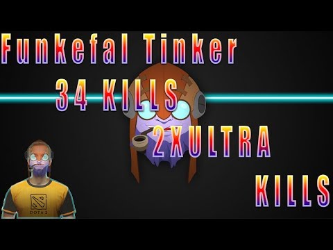 Funkefal Tinker Makes High Mmr Pubs Look So EASY! OLD COMBO IS BACK! 34 Kills in 37 Minutes..