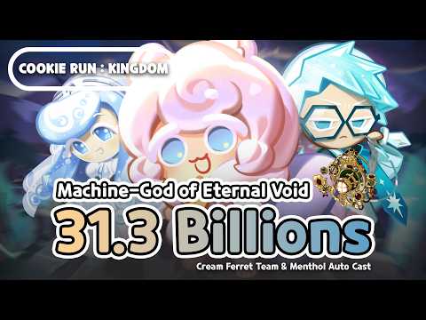 Machine-God Guild Battle 31.3B Damage w/ Cream Ferret Team & Menthol Auto Cast Build | CRK