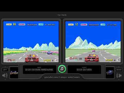 Outrun (Arcade vs Sega Saturn) Side by Side Comparison