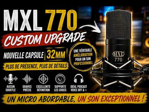 MXL 770 Custom Upgrade – Capsule 32 mm – Boîte & Shockmount – Testé image 9