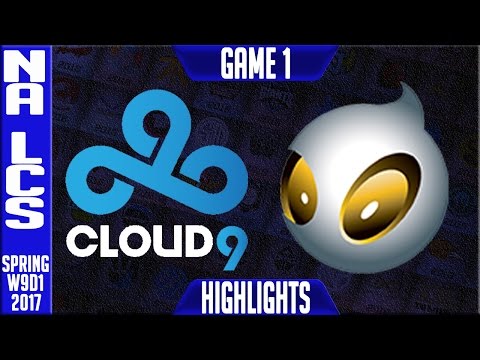 Cloud 9 vs Dignitas Game 1 - NA LCS W9D1 Spring 2017 - C9 vs DIG G1
