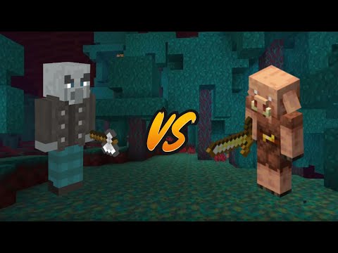 Minecraft Piglin vs. Vindicator- Which mob will win in this epic battle?