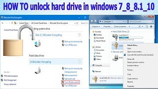 how to unlock hard drive in windows 7 8 8 1 10/Unlock and Hide a Hard Drive in windows