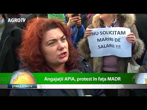 Angajatii APIA protest in fata MADR 22.11.2017