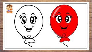 How to Draw Balloon 🎈 | Easy Drawing for Kids & Toddlers | Tori Drawings