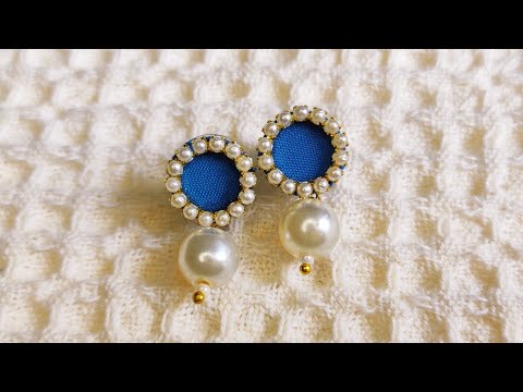 Fabric earrings making at home | Fabric jewellery making | Prathyusha's krafyart