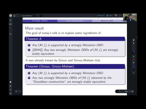 The Giroux Correspondence in Arbitrary Dimensions - Ko Honda