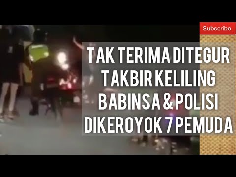 Pengeroyokan Babinsa dan polisi oleh pemuda saat menegur takbir keliling diDesa Getas Wonoalam Demak